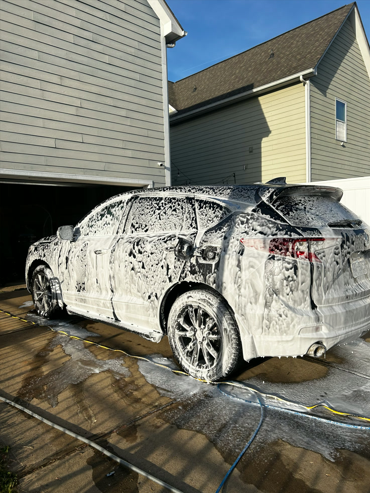 Foam wash exterior detailing